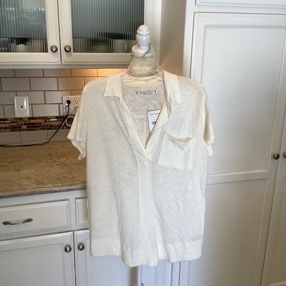 Free People We The Free Creamy White Pullover Top NWT Size Small - Picture 1 of 7